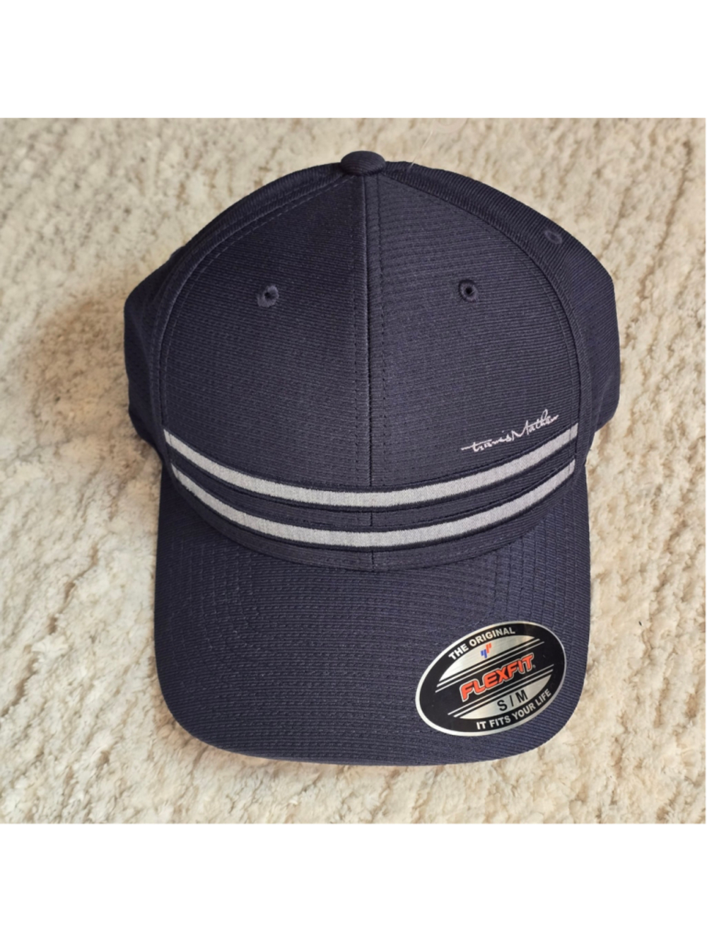Men's Travis Mathew Hout 2.0 Flexfit Hat S/M Navy Grey
